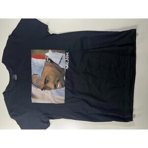 Poetic Justice Graphic T-Shirt Medium Black Cotton